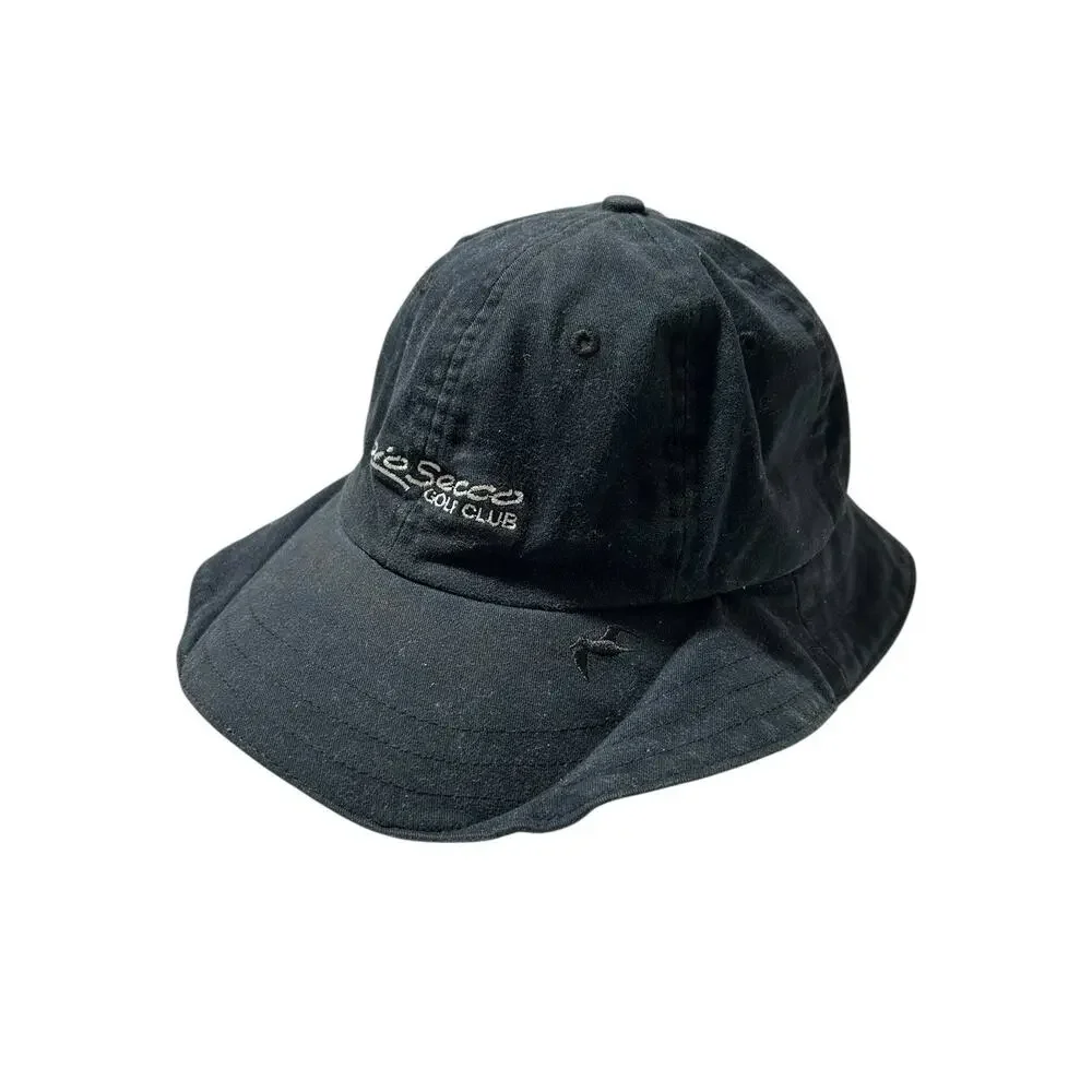 Legendary Bucket Style Black Cap Hat Rio Secco Golf Club Embroidered Rare Vegas